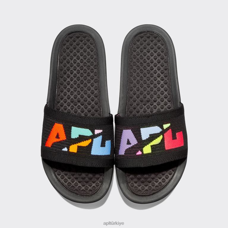 kadınlar APL büyük logo techloom slayt 5 siyah/çoklu/bloke slaytlar ZL6HP682